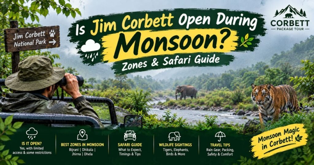 Is Jim Corbett Open During Monsoon? Zones & Safari Guide